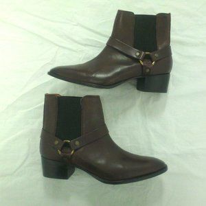 Frye Dara Chelsea Harness Boots Brown 10 Mexico benchmade Modern Icons NWOT